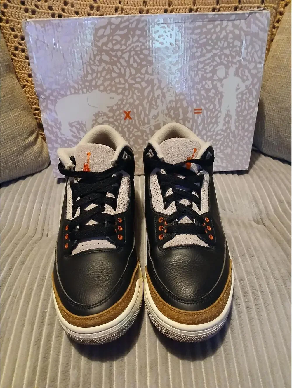 Jordan Air Retro Sneakers Black Brown Orange